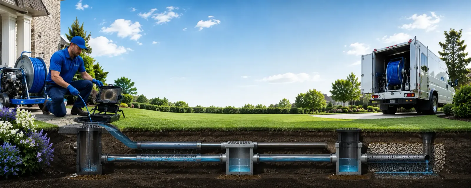 Outdoor drain cleaning information for Fisher, LA